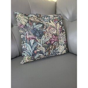 Safari Tapestry Throw Pillow Tiger Jungle 18x17” Elephant Jungle Brush